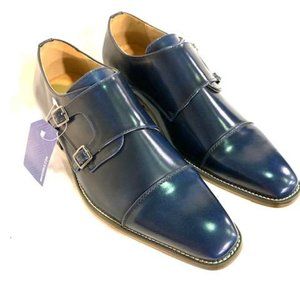 Gino Vitale Men's Monk Strap Dress Shoes